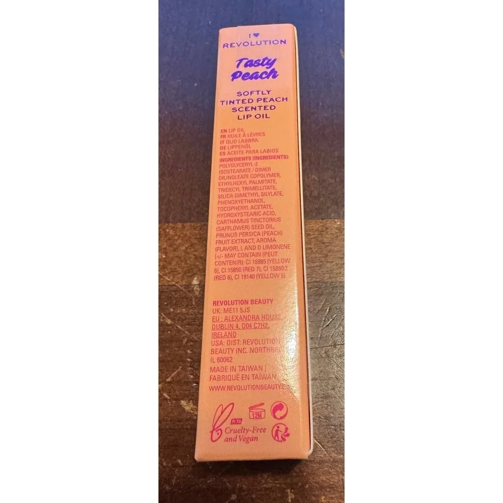 Sweet Peach‎ lip oil, I love revolution .20 fl oz.